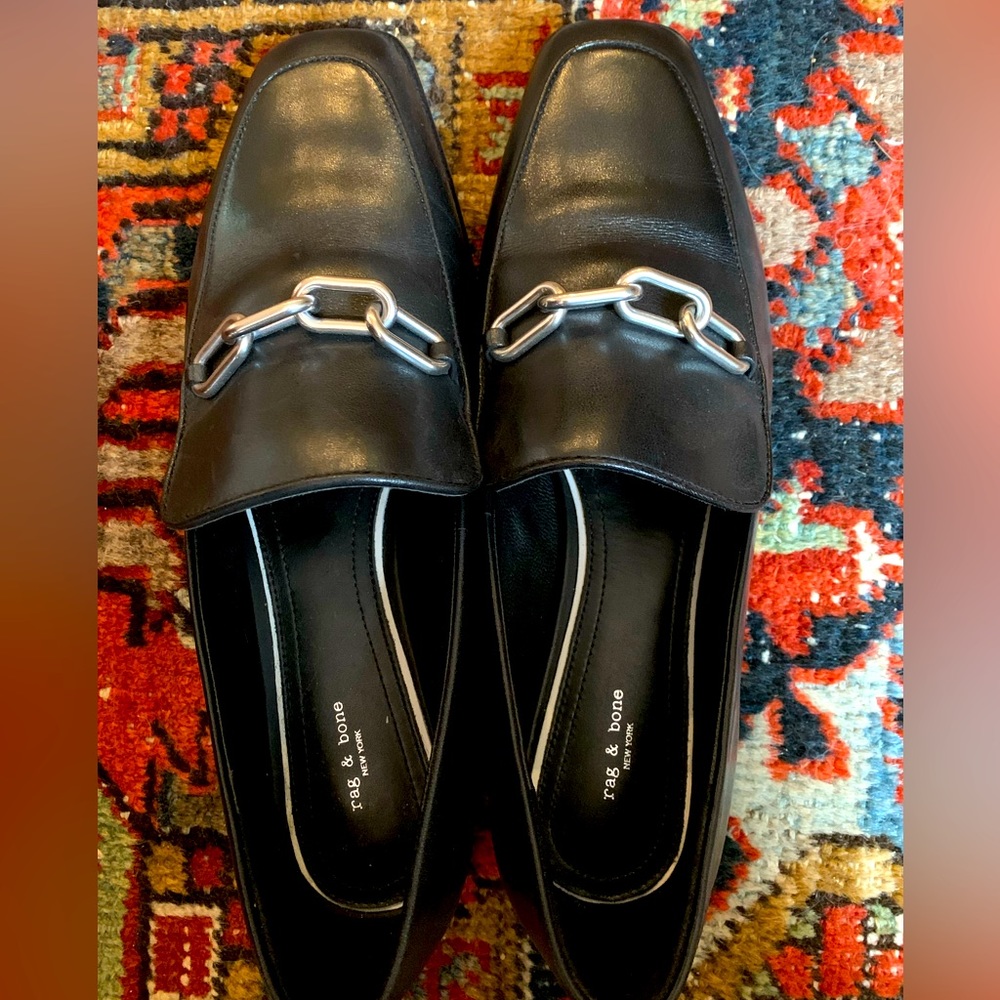 Rag & Bone Aslen black leather loafers - new - 38.5